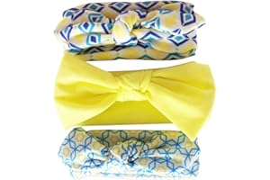 Bllatta Diademas de Bautizo Cintas de pelo para bebe Cabello con las Oidos de Conejo para las Niña Banda Elastica de Cabello 3Pcs