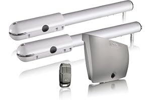 Somfy 2400780 - silnik bramy skrzydłowej SGS 201 RTS - w zestawie z 1 pilotem zdalnego sterowania Keypop, wyprodukowany we Francji, kompatybilny z aplikacją TaHoma