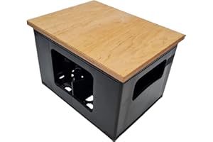 BierEx Bierkastensitz Bierkistensitz aus Holz Sitzauflage für Bierkisten, Hocker, Sitzkissen für Getränkekisten (Uni)