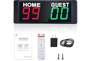 ‎YZ YZ LED Tragbare Elektronische Anzeigetafel Fussball, Tischtennis Zähler, Tennis Punktezähler, Digital Scoreboard Anzeigetafel, Cornhole Zähltafel, für Volleyball, Basketball, Badminton