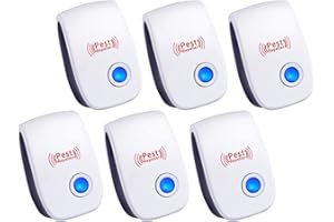 GOUSHY Répulsif Ultrasonique pour Souris 6 Pack,Anti-Rats,Silencieux,Non-Toxique, Efficace Contre Les Souris et Les Rats, sans Radiation Répulsif à Ultrasons Anti Rongeurs