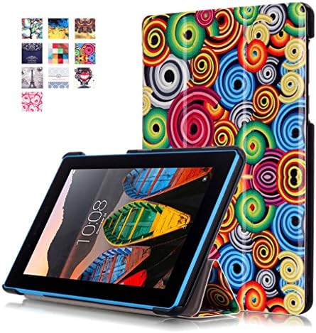 Lenovo TAB3 7 Essential TB3-710F Case, COLJOY Folding Case Protective Case Folio Cover for Lenovo TAB3 7 Essential (Lenovo TB3-710F / TB3-710I) 7.0" Tablet 2016 - PR04