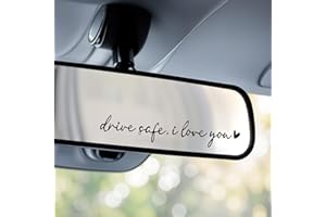 LLOUSSAK 4 Stück I Love You Drive Safe Spiegel Aufkleber, Vinyl Rückspiegel Aufklebers, Autoaufkleber Aufkleber für Spiegel, Autodekoration Geschenk für Fahrer Frauen Männer