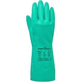 Portwest Nitrosafe Chemical Glove, Size: M, Colour: Green, A810GNRM