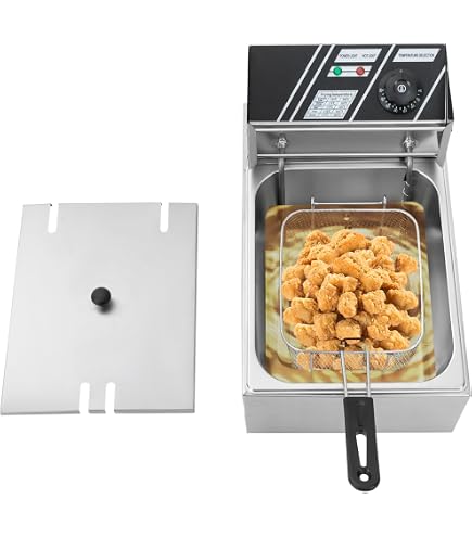 Friteuse Double Bac H.Koenig DFX600 - Acier Inoxydable, 2x 3L, Thermostats Indépendants, 3600W - Idéale Pour Frites Maison Et Cuissons Simultanées