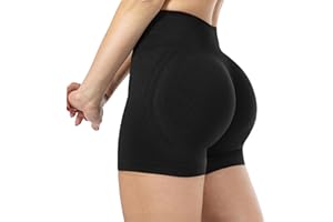 SMILODOX Shorts Damen Issy, High Waist Yogashorts mit Scrunch-Effekt, elastischer Bund, nahtlos & figurformend, Push-up Look Radlerhose, ideal für Yoga, Pilates & Functional Training