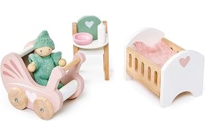 Tender Leaf Toys Kinderstube (Holzspielzeug, Material Holz, Kinderspielzeug, unterstützt die Feinmotorik, Bunt) 7508156