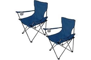 LANTUS Chaise de Camping Pliante en Plein air, siège Pliable Portable léger Chaise de Camping Pliante avec Porte-gobelet, Chaise de pêche, Chaise de Pique-Nique en Plein air (5729D-2PC)