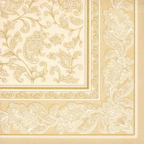 Papstar 11681 50 Servietten „Royal Collection“ 1/4-Falz 40 x 40 cm, Ornaments, champagner - 2