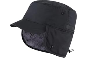 Magracy Outdoor Herren Winter Baseball Cap mit Visier Warm Earflap Hut Trapper Jagd Hut