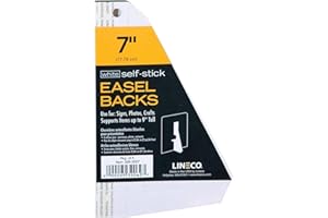 Lineco Self-Stick Chipboard Easel Backs 5/Pkg-White Single-Wing 7"