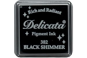 Tsukineko Tampone d'inchiostro, Acrilico, Nero Shimmer, S