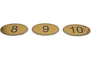 ‎NANTUN NanTun ABS-Gravur, oval, 90 mm x 55 mm, für Kneipen, Restaurants, Clubs, goldfarben 1 bis 20