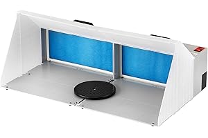 Wiltec Doppia Cabina di aspirazione per verniciatura ad aerografo 8m³/min Aspiratore estrattore con Filtro