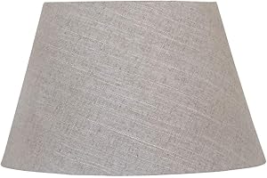 ‎GRAFELSTEIN Grafelstein Lampenschirm für Tischlampe, ovaler Lampenschirm HARRISON, schmaler Strandhaus Lampenschirm, klein, E14- und E27-Fassung geeignet, grau