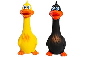 XLTXWD 2PCS Squeaky Dog Toys, Rubber Chicken, Dog Squeaky Toy Interactive Chew Toys for Puppies, Dental Health, Pool Toys for Dogs, Fun Squeaky Sounds, Indoor & Outdoor Play