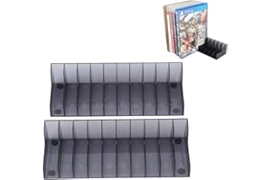 ASHATA Supporto per porta carte da gioco CD 2 pezzi Supporto per rack Organizzare staffa compatibile per PS4/per PS4 SLIM/per PS4 PRO Box
