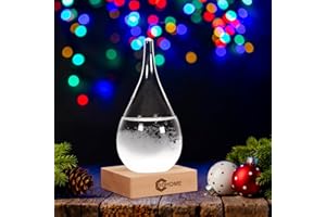 3DHOME Christmas Gifts for Men Women,Storm Glass Weather Stations Water Drop Weather Predictor Creative Forecast Nordic Style Decorative Weather Glass (MINI)
