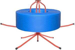 DAOHHFO Rörhasp för golvvärmerör, max 200 kg avrullare justerbar rörrulle med bärväska avrullare rör avdragare för rör PEX, P