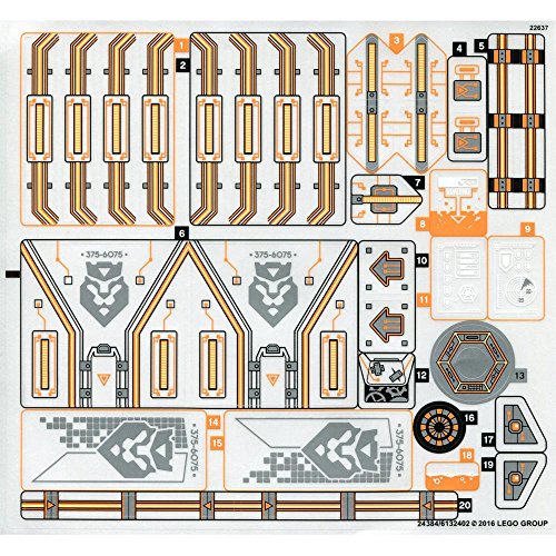 Preisvergleich Produktbild LEGO Aufkleber für Set 70317 - (24384 / 6132402)