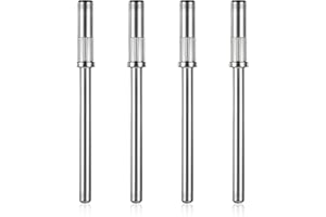 Andibro Lot de 4 mandrins à tige pour petites bandes de ponçage - 3,1 mm - Mini forets à ongles à tige 3/32 pour perceuse électrique