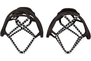 YakTrax Walk Ice & Snow Grips For Walking Shoes, Elastic Rubber Strap & 1.2mm Steel Coils, Provides Traction In Ice & Snow