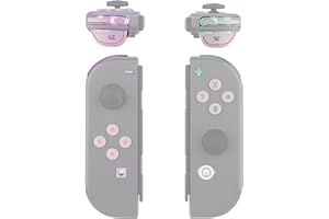 eXtremeRate Multicolore Tasti Luminosi DFS LED Kit per Nintendo Switch Joycon,Pulsanti Direzionali ABXY Trigger Ricambio per NS Switch OLED Joycon Controller(NON Include Joycon)-Rosa