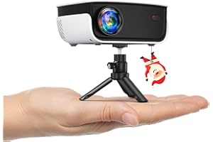 HOPVISION Mini Proyector Portatil, Videoproyector Cine En Casa Full HD 1080P, 7500L Proyector de Vídeo Auto Keystone, Compatible con HDMI, USB, AV, Teléfono/PS5/TV Stick/Portátil