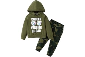 Amissz Babykleidung Set für Baby Jungen Kleidung Outfit, Kinder Jungen Lange Ärmel Brief Print Kapuzenpullover Top + Hose Bekleidung