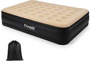 Crystals High Raised Airbed Inflatable Mattress, Inflatable Double Electric Air Bed Mattress for Adults & Kids, Camping Mattress, Blow Up Mattress Air Bed with Built-In Electric Pump