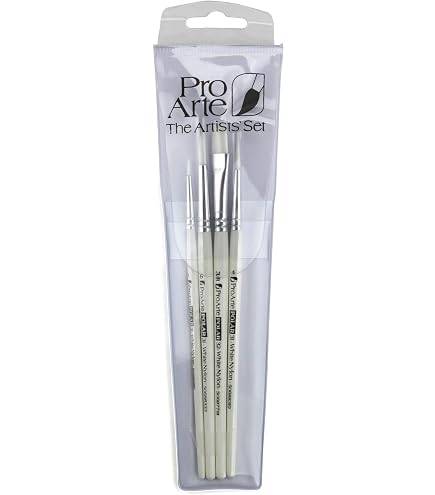 Pro Arte Serie 31 Künstlerpinsel Set – 10 Stück, Rund, Nylon, Weiß