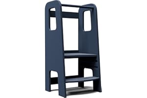 MOBLÌ Mobli Torre Montessoriana Bambini Trasformabile, Torre Montessoriana Facile da Trasportare, Learning Tower per Cameretta e Bagno, Torre di Apprendimento Montessori, Scala Sgabello Montessori in Legno