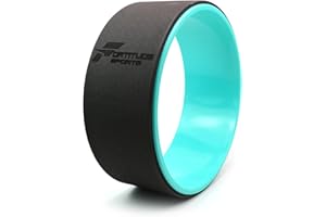 Fortitude Sports Yoga Wheel For Stretching and Flexibility | Dharma Wheel Roller For Pilates, Yoga Poses, Backbends | Non Slip 33 x 13 cm Yoga Hoop Roll Stretcher Back Wheel