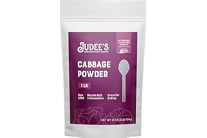 JUDEE'S GLUTEN FREE Judee’s Cabbage Powder 1 lb - 100% Non-GMO, Gluten-Free, and Nut-Free - Rich in Nutrients - Great for Baking and Seasoning - Blends Well in Smoothies and Shakes