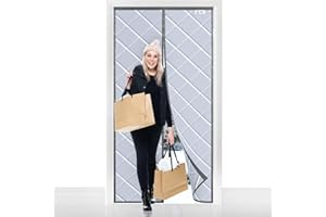 WENT Cortina de puerta magnética con aislamiento térmico hui 80x210