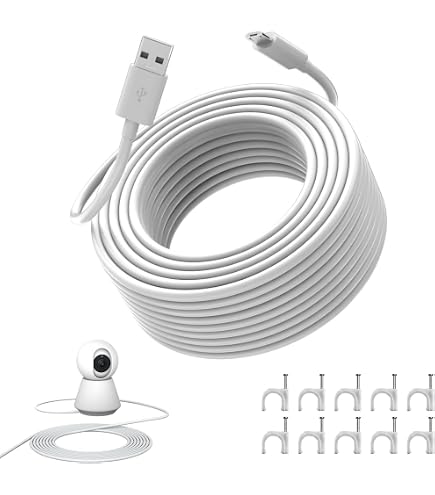 Pkpower Caricatore Alimentatore AC 2m Per EZVIZ Mini 360 Plus - Adattatore Per Telecamera Sicurezza