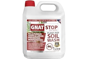 UK GROW Gnat Stop Cleanse - No Gnats Anymore! - 120ml 250ml 500ml 1 litre 5 litre 10 litre - 100% Natural pest stop, Eco-Friendly Gnat Control Solution (1Ltr)