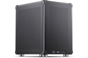 Jonsbo C6 Mesh PC-Gehäuse, USB-C-Konnektivität, abnehmbare Paneele, Stahl, Micro-ATX, Schwarz