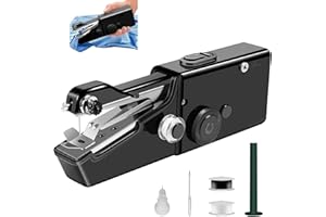 Machine a Coudre Couture, Sicomne Machine à Coudre Portative Enfant Debutant Mini Machine a Coudre Manuelle Portable Électrique Machine a Coudre a Main pour Vêtements Tissus Voyage à Domicile