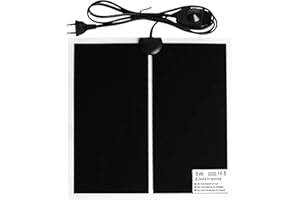 Geoyien Heizmatte Terrarium, Terrarium heizmatte 15 X 14CM, Reptilien Heizmatte, wasserdicht feuchtigkeitsbeständig, einstellbare Temperatur (0-35 Grad) Europäischer Stecker (5W, 220V-240V)
