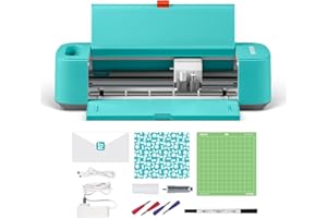 LOKLIK Vinyl Cutting Machine-Crafter Vinyl Cutter for All Crafts, Creates Customized Cards, Lables, Decals, Vinyl Cutting Machine for Vinyl, Cuts 100+ Materials（Blue）