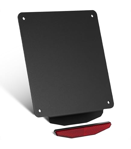 Portatarga Moto AUTOLIGHT 24 – 180x200 Mm, Alluminio Nero Opaco, Con Riflettore E Marchio Di Omologazione