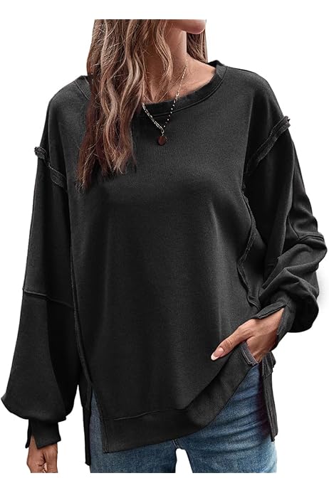 Magliette Maniche Lunghe Donna Maglione Donna Taglie Forti