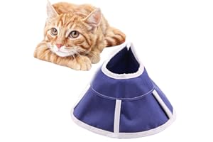 ASOCEA Verstellbares Katzen-Hunde-Erholungshalsband für Hunde Weicher Haustierkegel für Anti-Beiß-Leck-Wundheilungspflege (Halsumfang: 4,3 Zoll / 11 cm)