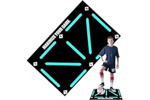 Aeutwekm Tappetino da allenamento per calcetto, tappetino da allenamento per calcio, antiscivolo e silenzioso, attrezzatura per il controllo della palla