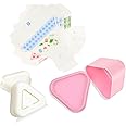 ChasBete Rice Mould Set, DIY Sushi Maker, 2 Onigiri Mould + 100 Disposable Onigiri Wrappers & Sealing Tapes