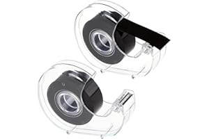 DYMHQ Lot de 2 rouleaux de ruban magnétique autocollant avec distributeur, 8 m de long, ruban magnétique flexible, rouleau de ruban adhésif pour loisirs créatifs, décoration d'intérieur, fournitures de