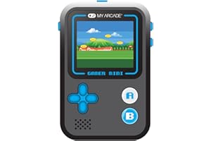 My Arcade Gamer Mini Classic-Blue : système de Jeu Portable Miniature avec 160 Jeux, écran Couleur de 1,8" (DGUN-3926)