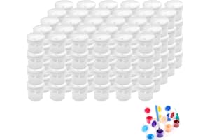 SEABABOO Insgesamt 120 Gitter Mini Farbtopf Malerei Kunsthandwerk Leere TöPfe Klassenzimmer Farbtopf TöPfe AufbewahrungsbehäLter Streifen Farbstreifen 6 ZusammengefüGte Farbgitter Weiß (20 Stück)