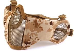 HANSTRONG GEAR H World EU Integrated Tactical Airsoft Painball Full Face Googles Piloteer Protective Helmet with Removable Face Shield